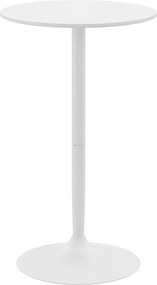 HOMCOM Bárasztal Bistro Asztal Kerek Party Asztal Ø60 x 102 cm Magas Asztal Étkezőbe, Nappaliba, Acél, Fehér | Aosom