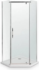 Celtic 90x90 cm ötszögletű zuhanykabin zuhanytálcával