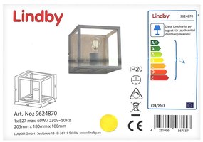 Lindby Lindby - Fali lámpa MERON 1xE27/60W/230V LW1092