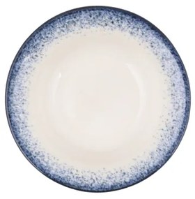 24 részes étkészlet fehér/kék/porcelán