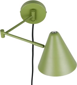 Zöld konnektorhoz csatlakoztatható fali lámpa hajlítható szerkezettel ø 15 cm Cosima – Trio
