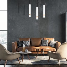 Csillár zsinóron JOKER WHITE WOOD 3xGU10/8W/230V