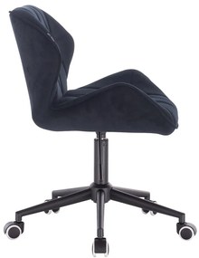 HR111K Fekete modern velúr szék fekete lábbal