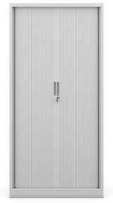 Fém szekrény harmonika ajtókkal DAMIAN, 900 x 1850 x 450 mm, szürke