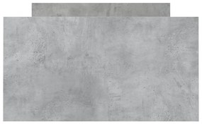 betonszürke ágykeret fej- és lábtámlával 100 x 200 cm