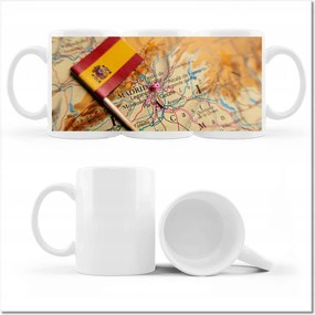 Nyomott mintás bögre Spanyol nyelv motívum a nyelviskolába