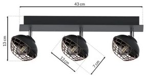 Spotlámpa LOGAN 3xE14/40W/230V