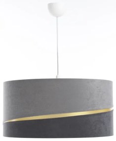 Csillár zsinóron SWING 1xE27/60W/230V szürke/arany