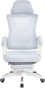 Irodai szék, világosszürke/fehér, teherbírás 150 kg, MALVIN