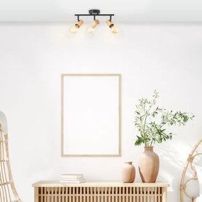 Brilliant - KERRY spotlámpa 3xE27/40W/230V fekete/bambusz