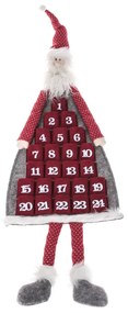 Santa felakasztható adventi naptár, 110 cm