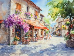 Vászonkép Canvas Város Utca Olaszország Horvátország Nyár Nap 80x60