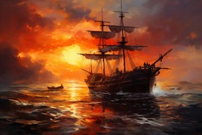 Poszter 45x30cm Tűz a vízen