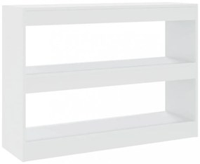 fehér térelválasztó könyvszekrény 100 x 30 x 72 cm