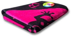 Salina gekkó pink-fekete strandtörölköző