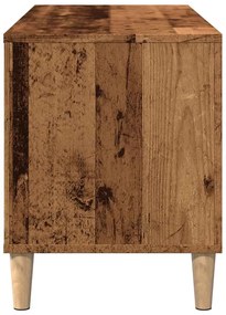 antik fa színű szerelt fa hanglemezszekrény 100 x 38 x 48 cm
