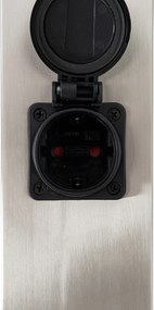 Kültéri lámpa acél 80 cm foglalattal IP44 - Malios