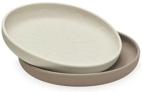 Bézs szilikon gyerek tányér készlet 2 db-os ø 18,5 cm Earth – Cam Cam Copenhagen