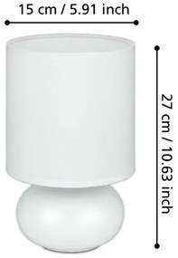 Eglo 93046 - Asztali lámpa TRONDIO 1xE14/40W/230V