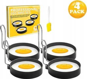 Serpenyő palacsintához, omletthez, tojáshoz, rozsdamentes acél ecset 4db