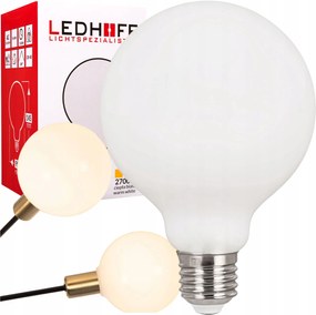 Led izzó E27 Meleg tejfehér 8W G95 Lámpabúra Erős fény 1070lm Dekoratív