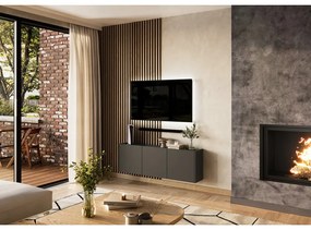 Antracitszürke TV-állvány 138x45 cm Piana – Germania