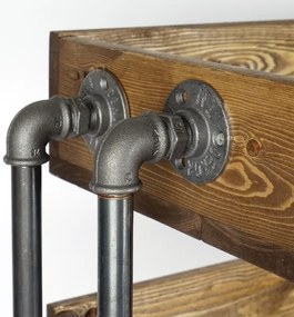 Cipősszekrény BORU 50x90 cm fekete/fenyő