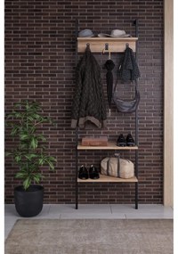 Fekete előszoba bútor újrahasznosított fából Nina - Kalune Design