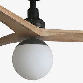 FARO 34283WT-11L+KLIMM 1xE27/15W/230V fenyő/fekete 125 cm WT+DO ventilátor