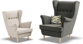 Uszak Mini fotel, bársony, bézs