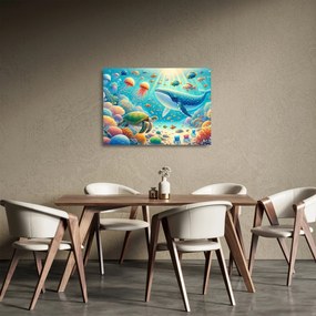 Üveg kép - A világ a víz alatt (70x50 cm)