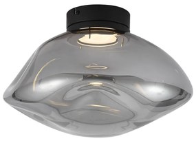 Design mennyezeti lámpa fekete füstüveggel - Gemma