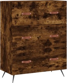 vidaXL füstös tölgy színű szerelt fa komód 69,5 x 34 x 90 cm