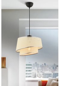 Kábelcsillár BARETTE 1xE27/60W/230V krémszínű/fényes króm