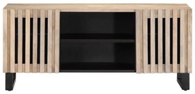 fehér tömör mangófa TV-szekrény 105 x 34 x 46 cm