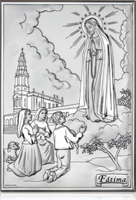 Fatimai Szűzanya ezüst kép Méret: 13x18 cm Cikkszám: FU8412A13