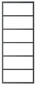 ESG üveg és alumínium tolóajtó fémszerelvény-szettel 76x205 cm