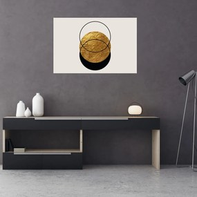 Kép - Absztrakció arany és fehér N⁰2 (90x60 cm)