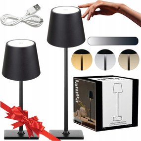 Led Asztali Lámpa Éjjeli Loft 3 Állítható Érintőképernyős Usb Ajándék