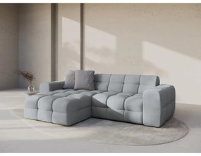 Szürke sarokkanapé (bal oldali-heverő résszel) Kendal – Micadoni