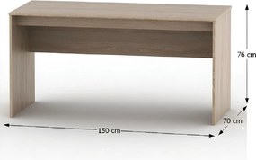 íróasztal, tölgy sonoma, TEMPO ASISTENT NEW 020 PI