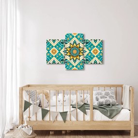 Kép - Türkiz minta (90x60 cm)
