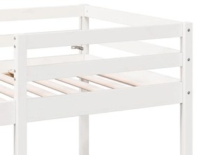 fehér fenyő galériaágy-keret asztallal és székekkel 90 x 200 cm