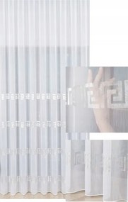 Függöny Ráncoló szalag Függöny Sima Fehér Ezüst Mintás Sz. 300x260
