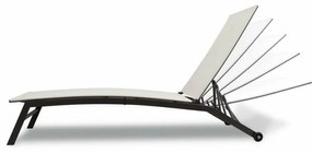 Kerti nyugágy kerekekkel, bézs színű, 195 x 90 x63 cm