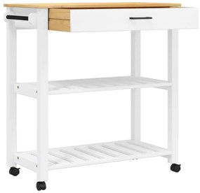MONZA tömör fenyőfa konyhai kocsi 84 x 40 x 90 cm