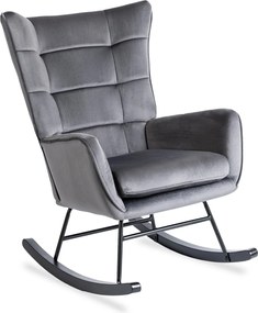 Hintaszék szürke színben, velúr kárpittal JACKSON