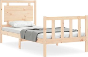 vidaXL tömör fenyőfa ágy matrac nélkül 100 x 200 cm