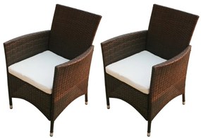 vidaXL 2 db barna polyrattan kerti szék