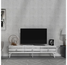 TV asztal/szekrény Vadiki 2 (fehér + ezüst) . 1095404